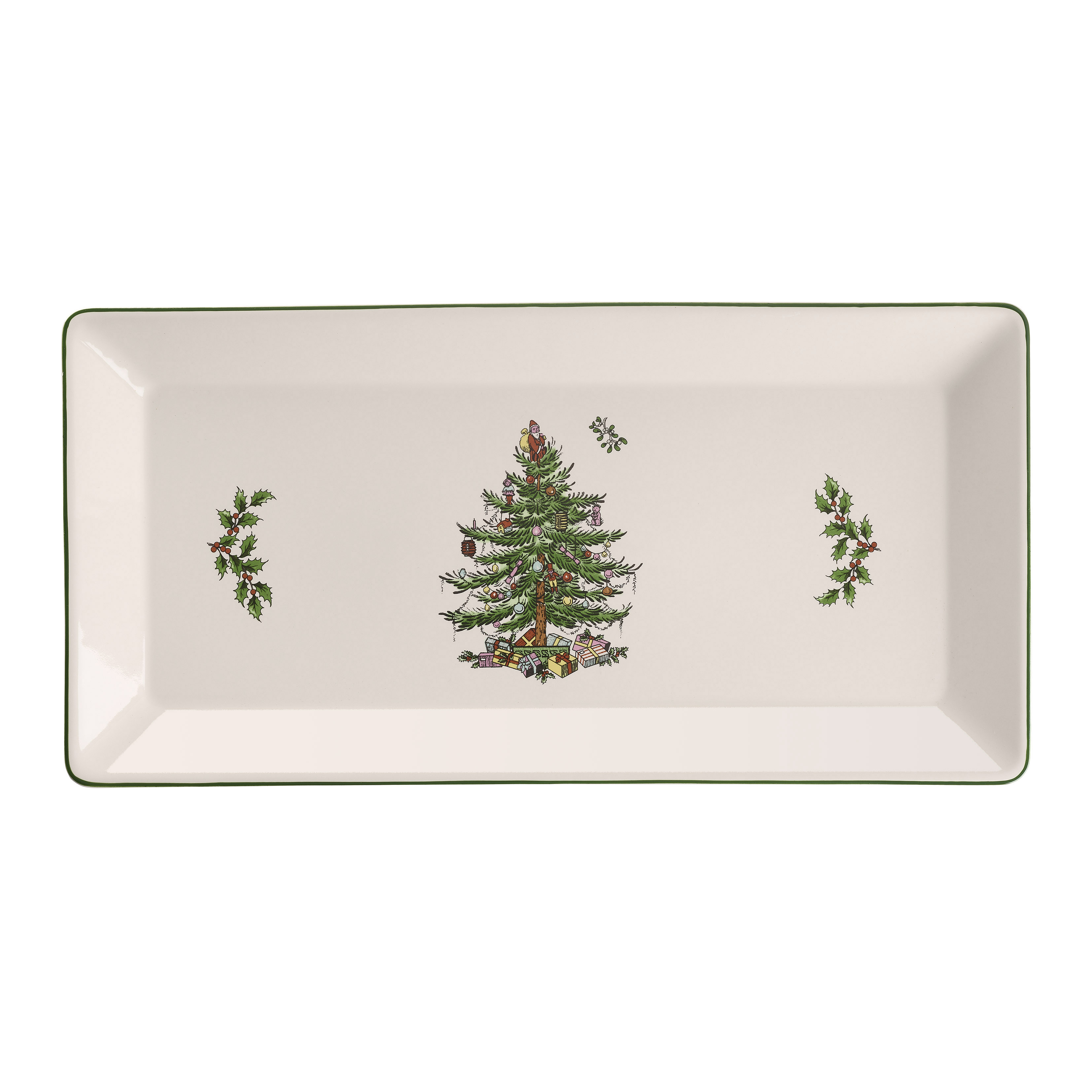Christmas Tree Rectangular 14 Inch Tray image number null